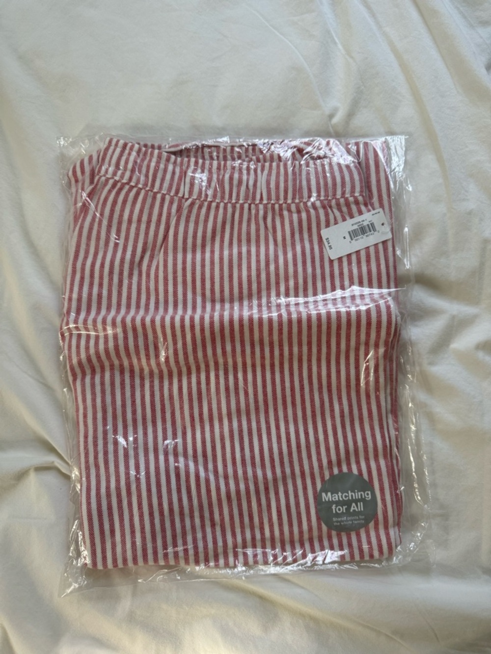 Red and White Striped Pajama Pants